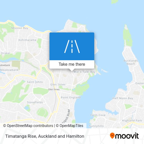 Timatanga Rise map