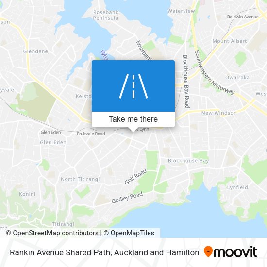 Rankin Avenue Shared Path map