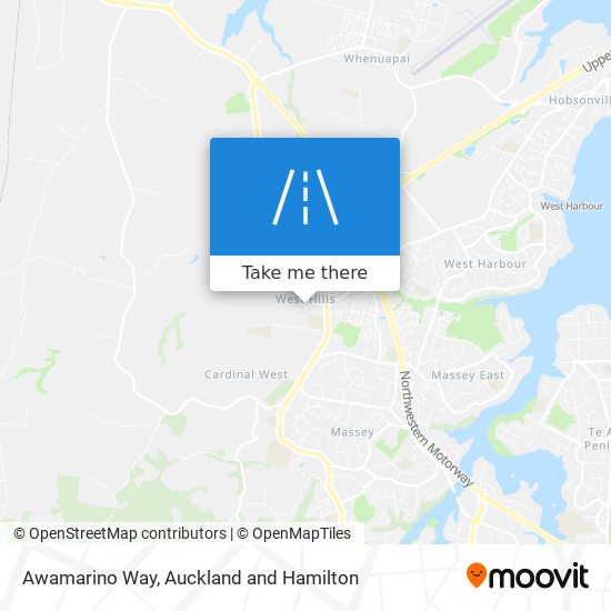 Awamarino Way map