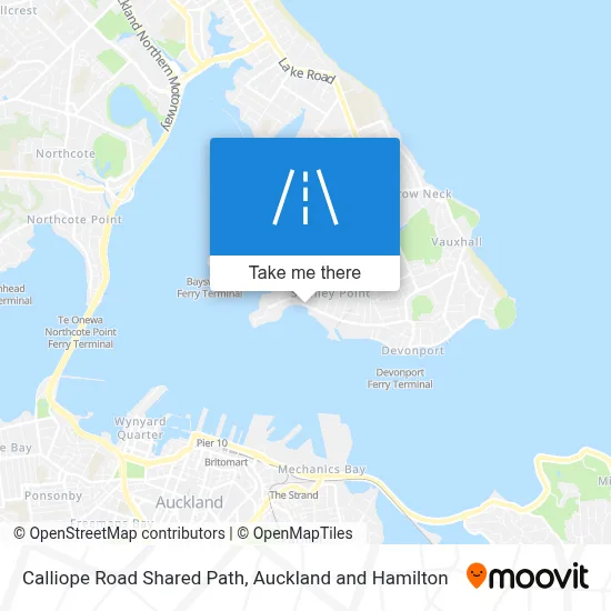Calliope Road Shared Path map
