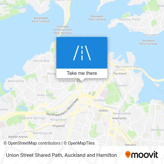 Union Street Shared Path map