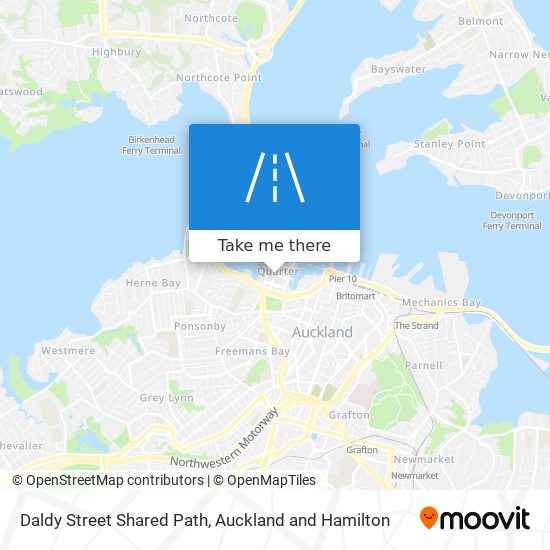 Daldy Street Shared Path map