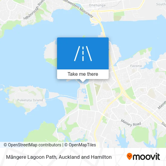 Māngere Lagoon Path map