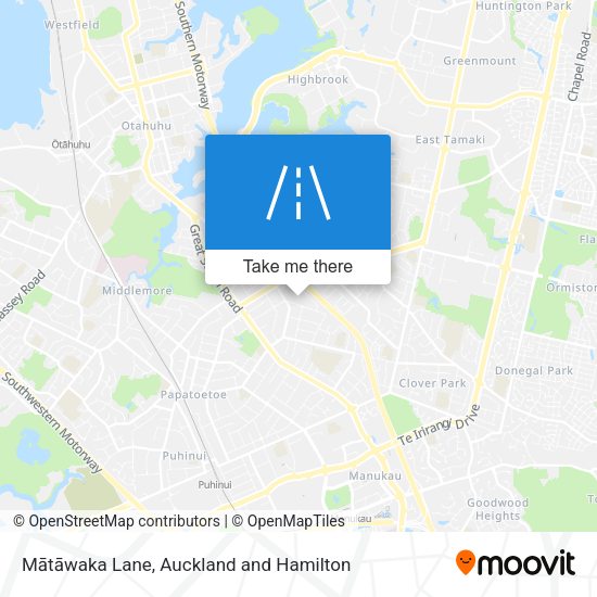 Mātāwaka Lane map