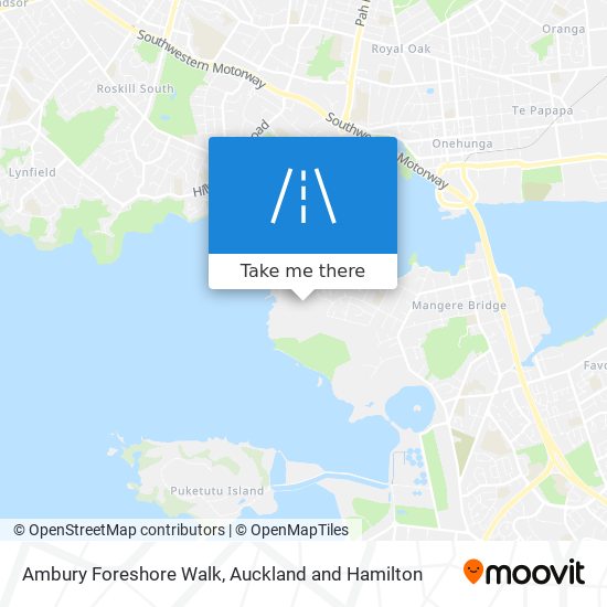 Ambury Foreshore Walk map