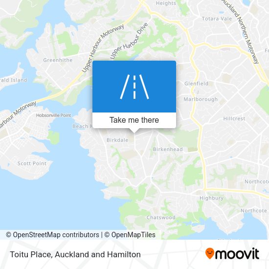 Toitu Place map