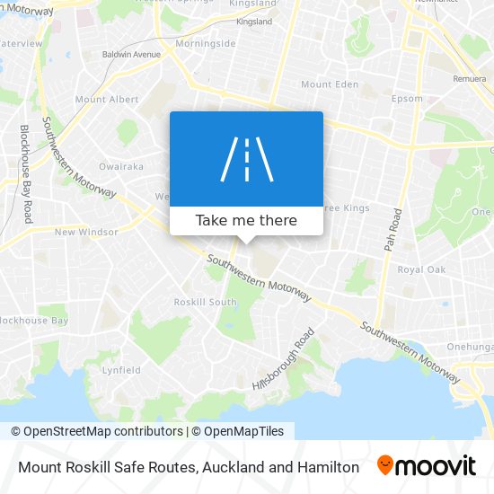 Mount Roskill Safe Routes map