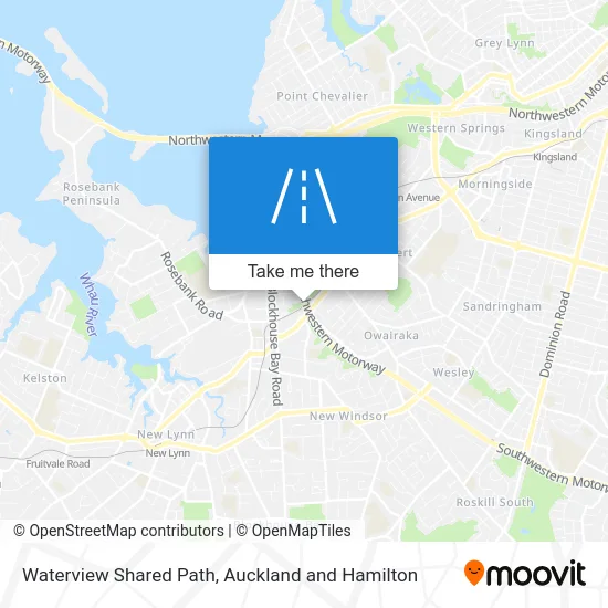 Waterview Shared Path map