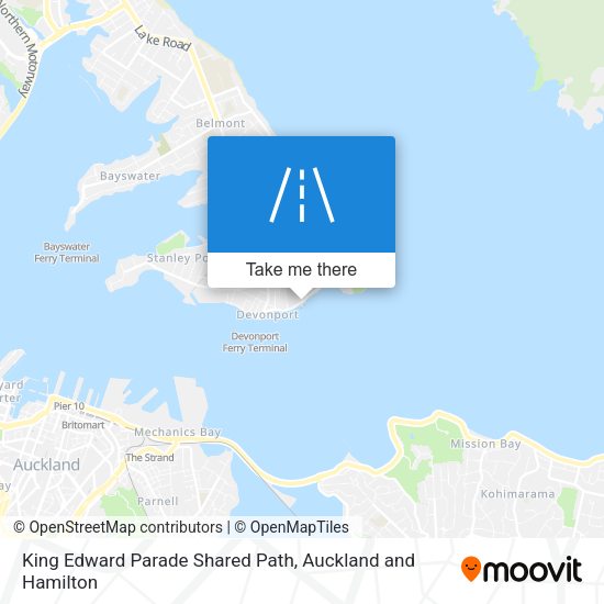 King Edward Parade Shared Path map