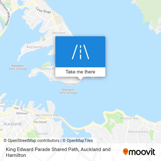 King Edward Parade Shared Path map