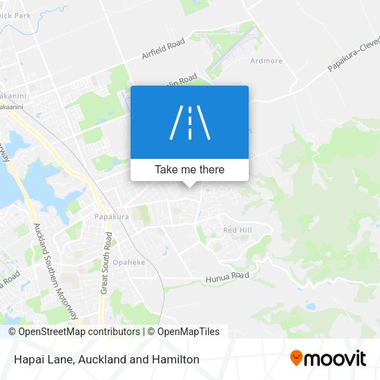 Hapai Lane map