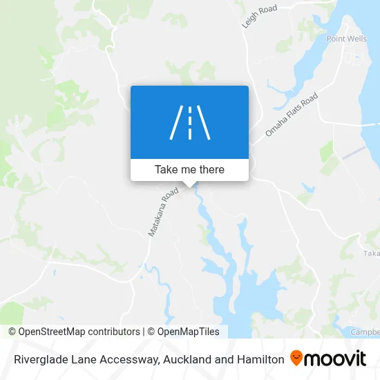 Riverglade Lane Accessway map