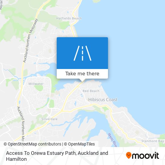 Access To Orewa Estuary Path map