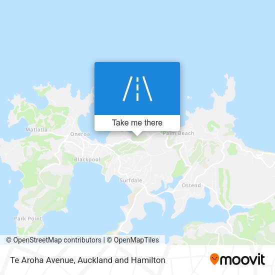 Te Aroha Avenue map