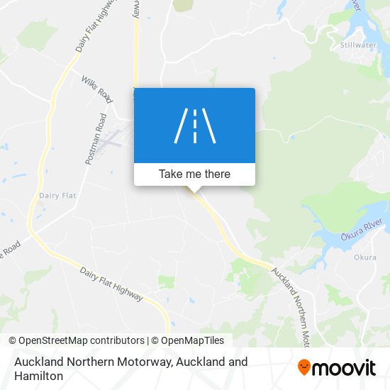 Auckland Northern Motorway map