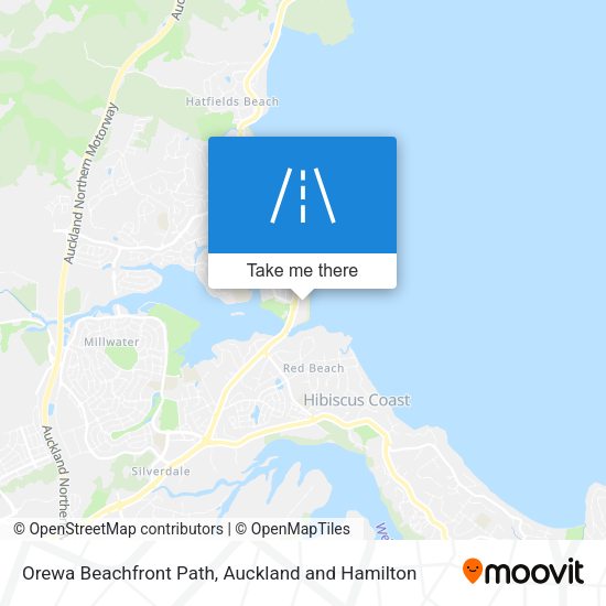 Orewa Beachfront Path map