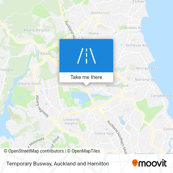 Temporary Busway map