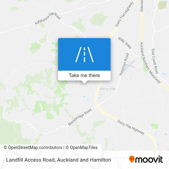 Landfill Access Road map