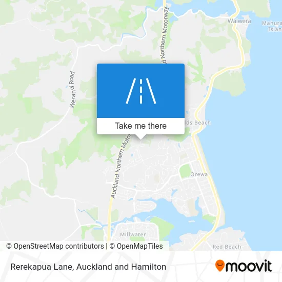 Rerekapua Lane map