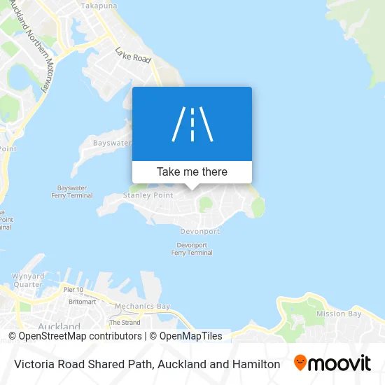 Victoria Road Shared Path map