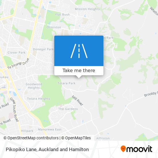 Pikopiko Lane map