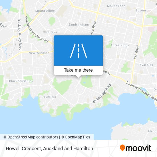 Howell Crescent map