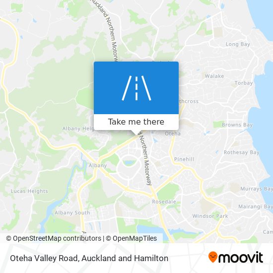 Oteha Valley Road map