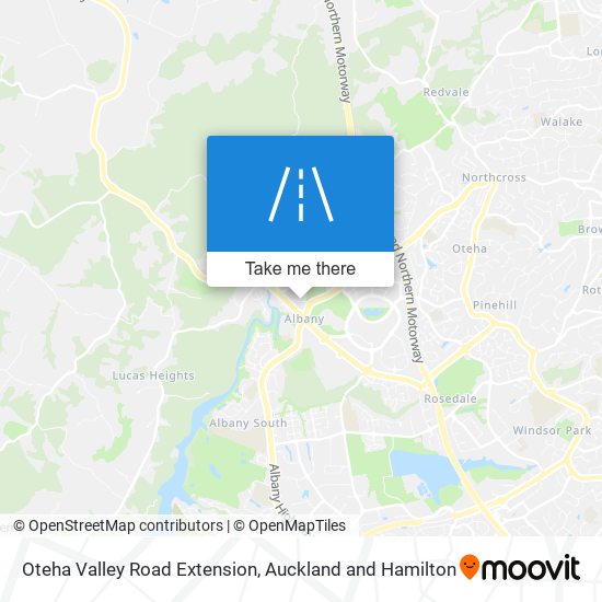 Oteha Valley Road Extension map