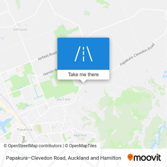 Papakura–Clevedon Road map