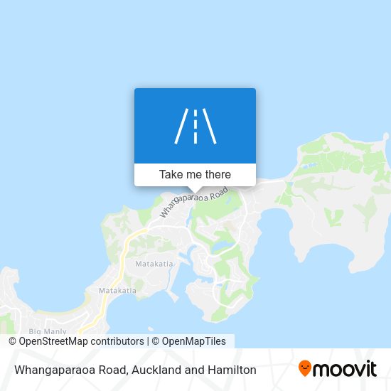 Whangaparaoa Road map