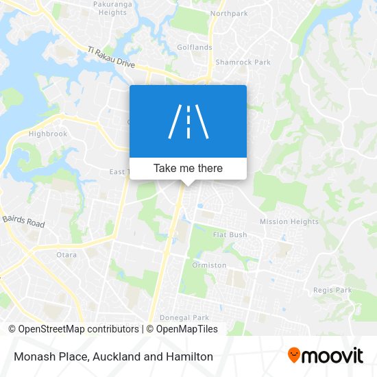 Monash Place map