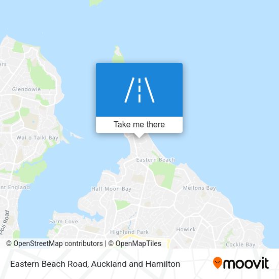 Eastern Beach Road map