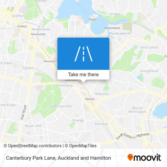 Canterbury Park Lane map
