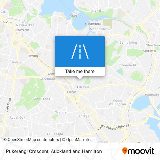 Pukerangi Crescent map