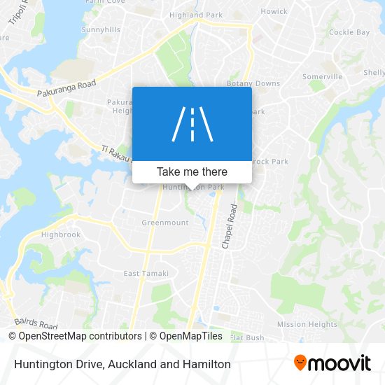 Huntington Drive map