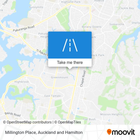 Millington Place map