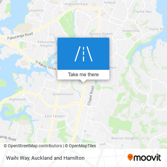 Waihi Way map