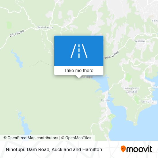 Nihotupu Dam Road map