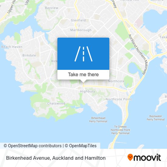 Birkenhead Avenue map