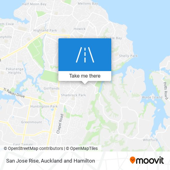 San Jose Rise map