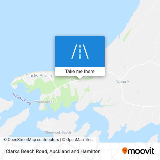 Clarks Beach Road map