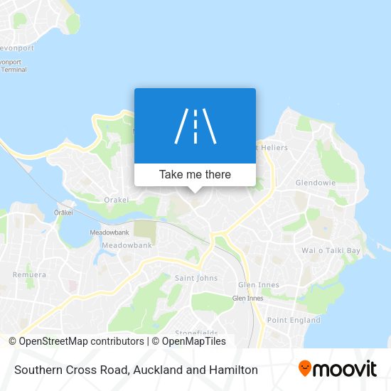 Southern Cross Road map