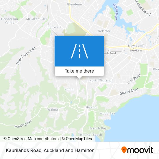 Kaurilands Road map