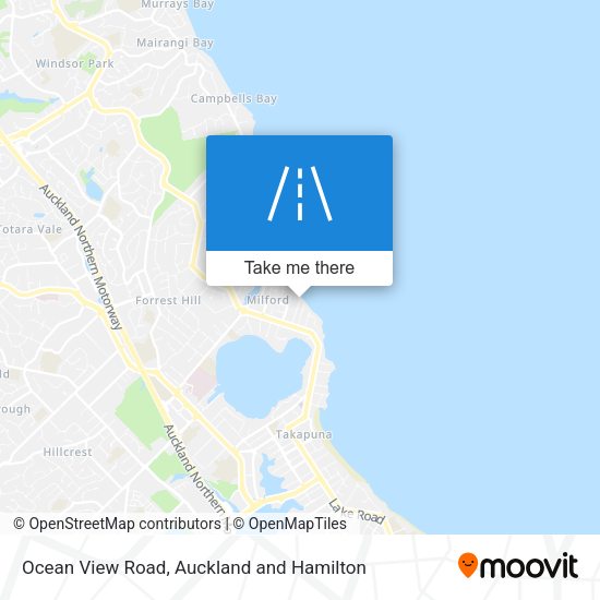 Ocean View Road map