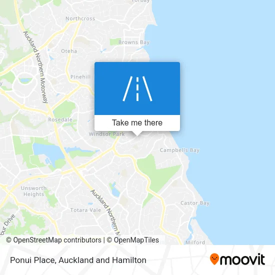 Ponui Place map