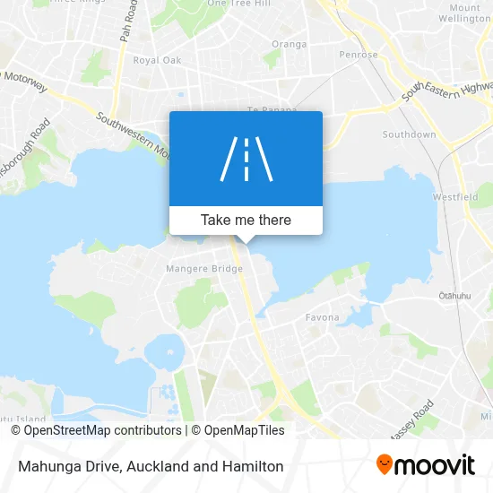 Mahunga Drive map
