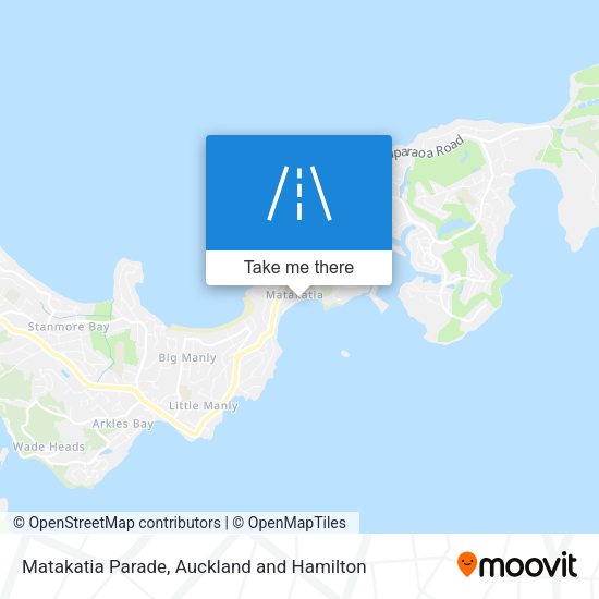 Matakatia Parade map