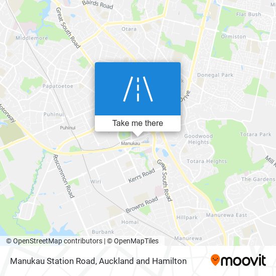 Manukau Station Road map