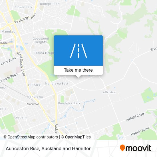 Aunceston Rise map