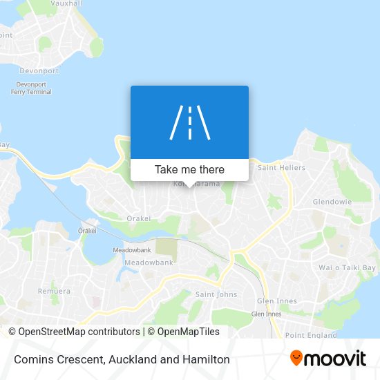 Comins Crescent map